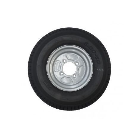 Imline – Roue de remorque 450x10 – 4 trous 130 mm – Charge maximale 750 kg – Installation rapide et facile – Confort de conduite optimal