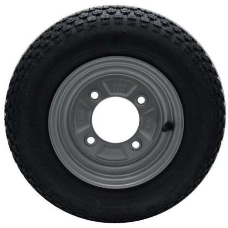 Imline – Roue de remorque 8 pouces 350x8 – 4 trous 115 mm – Jante acier pour montage sécurisé – Charge maximale optimisée