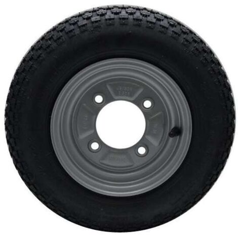 Imline – Roue de remorque 8 pouces – Diamètre 350 mm – Entraxe 100 mm – 4 trous – Pneu renforcé pour charge lourde
