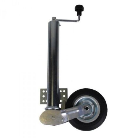 Imline – Roue jockey automatique Ø60 mm – Acier galvanisé – Charge 250 kg – Fixation compatible entraxes 10,5 cm et 7 cm – Hauteur 660 mm