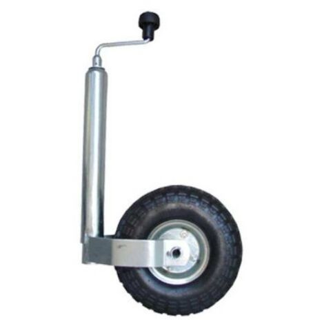 Imline – Roue jockey gonflable Ø48 mm – Charge max 150 kg – Acier galvanisé résistant à la corrosion – Ajustement rapide avec manivelle
