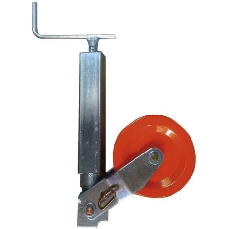 Imline – Roue jockey renforcée 70 mm – Galet métallique 250 x 100 mm – Charge 650 kg – Hauteur réglable 660 à 940 mm