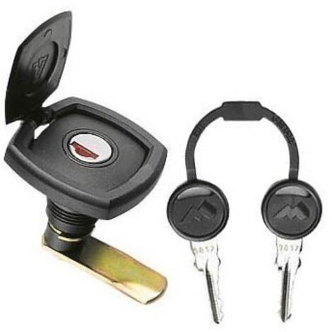 Imline – Serrure de portail noire avec barillet 25mm – Came 45mm – Pour portes 35mm d'épaisseur – Protection contre salissures et humidité