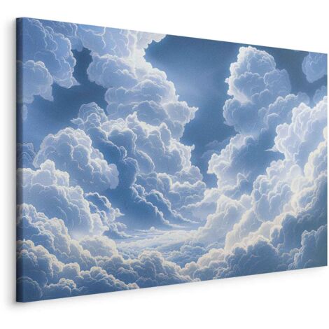 Immagine: cielo azzurro che fa capolino tra soffici nuvole bianche.