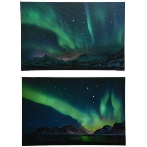Immagine dell'aurora boreale 58x4x38cm