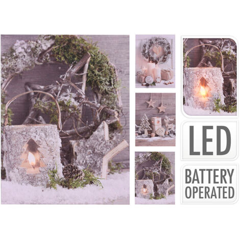 Immagine di Natale LED 15x20cm Modelli assortiti