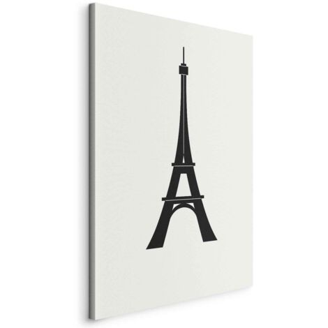 Immagine - Grafica semplice della Torre Eiffel in bianco e nero