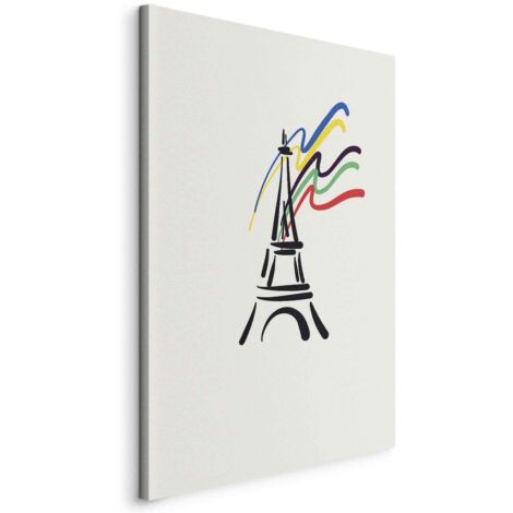 Immagine - La Torre Eiffel e nastri di colore