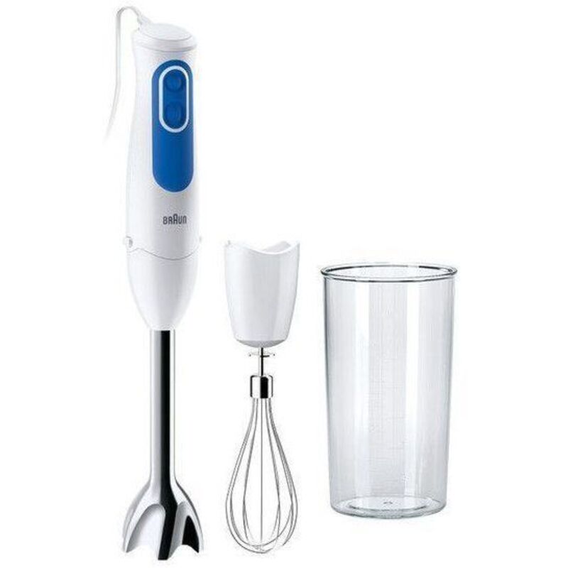 Immersion Blender - BRAUN - MultiQuick 3 MQ3005WH Cream - 750 W - White - Blue - For smoothie, gazpacho, soup