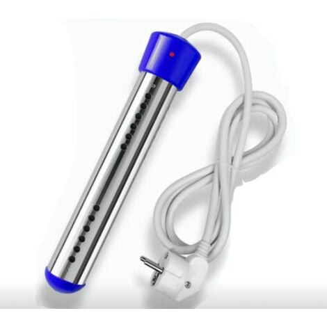 MEMKEY Immersion Heater Bathtub, Electric Immersion Heater, Travel Immersion Heater, Stainless Steel Immersion Heater, Electric Water Heater, Swimming Pool Immersion Heater, 2000 W, Blue