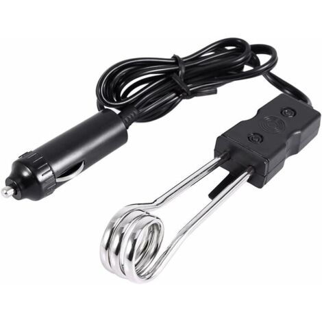 Immersion radiateur, mini voiture électrique portable 12V / 24V eau bouillie radiateur à immersion voyageant Camping pique-nique Nouveau (12V)