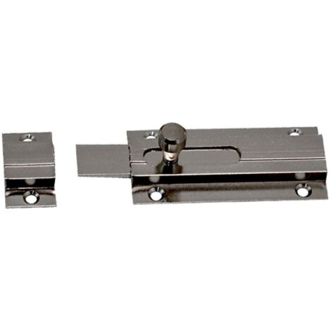 imof catenaccio catenacciolo orizzontale in ottone nichelato mm 60 lama 12x2 mm