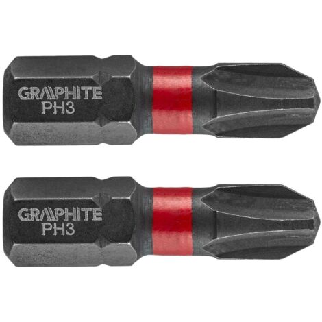 Impact Bits Graphite ph3 x 25 mm hohe Flexibilität S2 Stahl