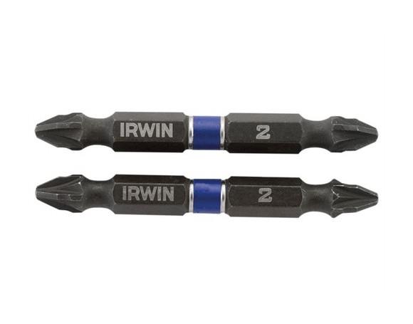 Pack of 2 IRWIN 1923407 Impact Double-Ended Screwdriver Bits 100 mm PZ1 