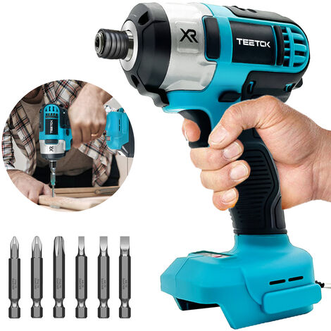 Impact driver sets,Electric Cordless Brushless Impact Driver Drill, Variable Speed with 6pcs Screwdriver Bits, Compatible with Makita 18V Battery (Body Only,Battery Not Included) for Small Car Tire Un