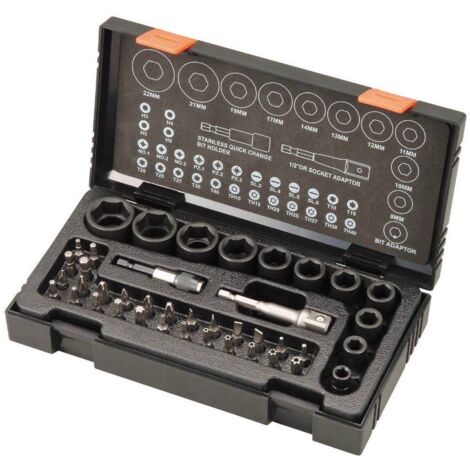 Impact Socket & Bit Set of 41 Metric 1/2in Drive