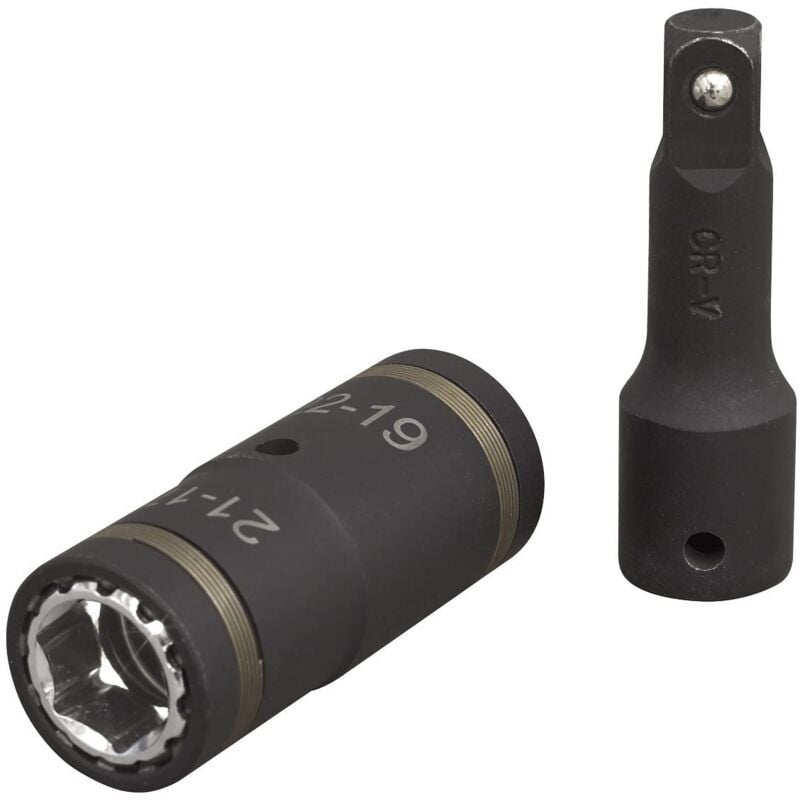 Sealey - SX1821 4-in-1 Impact Socket Set 1/2'Sq Drive 2pc