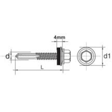 IMPAX SELBSTBOHRSCHRAUBE EPDM 10MM VERZINKT 5.532MM - 2 STO - 63526 5.532