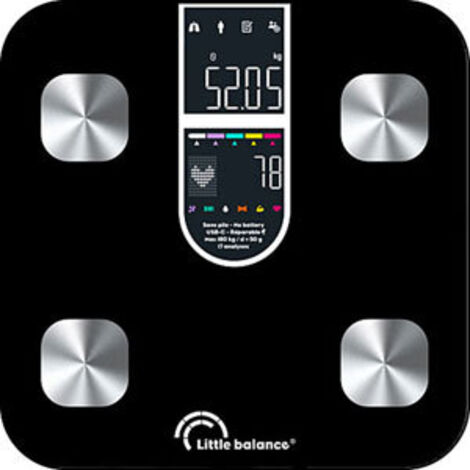 Impédancemètre connecté 180kg/50gr noir - Little Balance - 8838