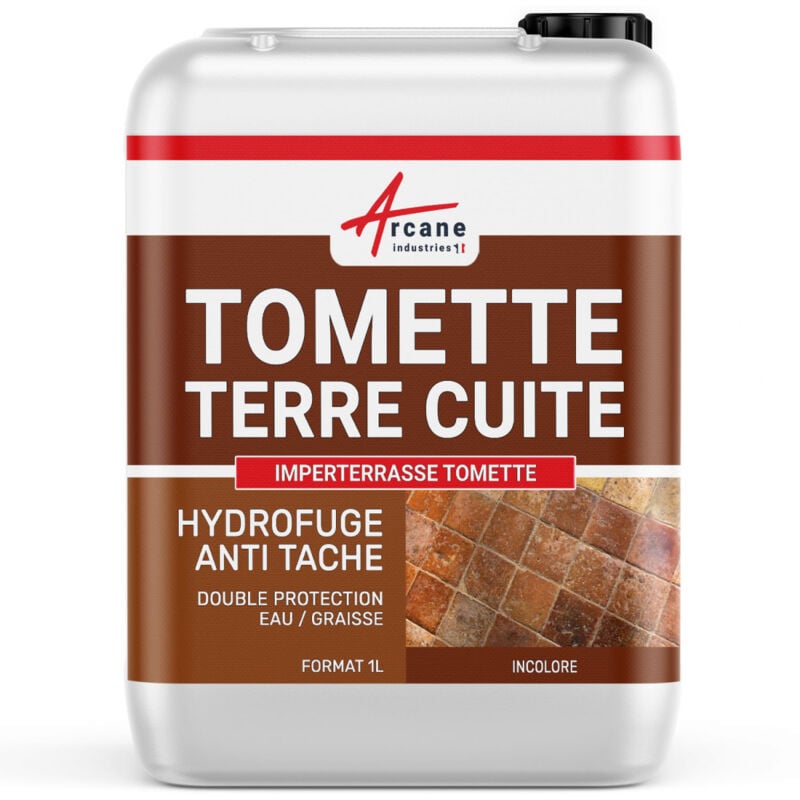 Hydrofuge Imperméabilisant sol terre cuite et tomette anti taches - 1 L (jusqu'à 5m²) - ARCANE INDUSTRIES