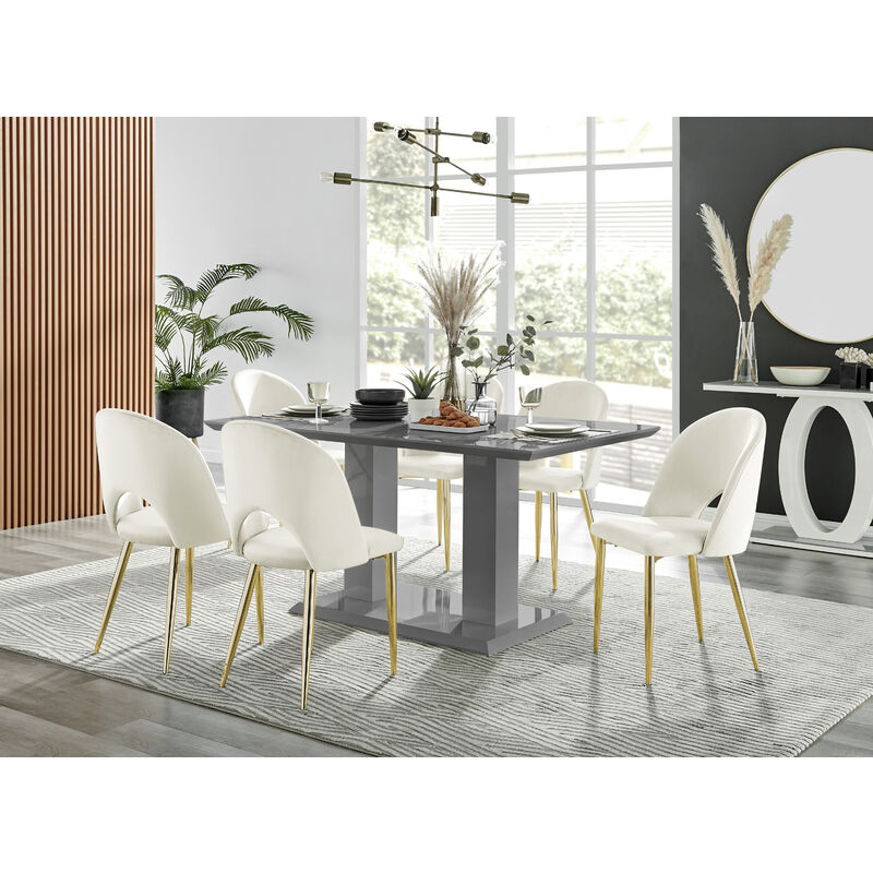 6 cream outlet dining chairs