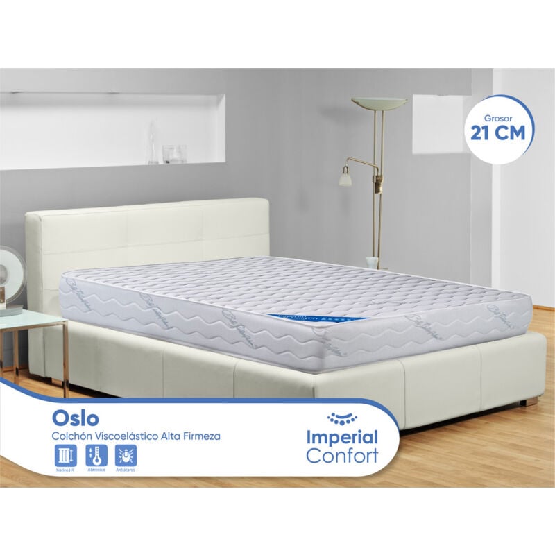 

Oslo -Colchón Viscoelástico Alta Firmeza - 140x190, Grosor 21 cm - Imperial Confort