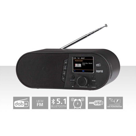 Imperial DABMAN d105 Radio de table DAB+, FM, FM noir