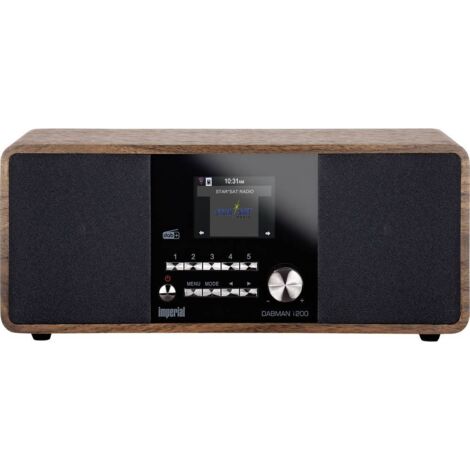 Imperial DABMAN i200 Radio Internet da tavolo DAB+, FM, Internet AUX, USB, DLNA, LAN, Internetradio Legno