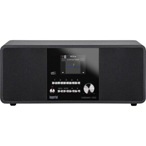 Imperial Dabman i200 Radio Internet da tavolo DAB+, FM, Internet AUX, USB, DLNA, LAN, Internetradio Nero