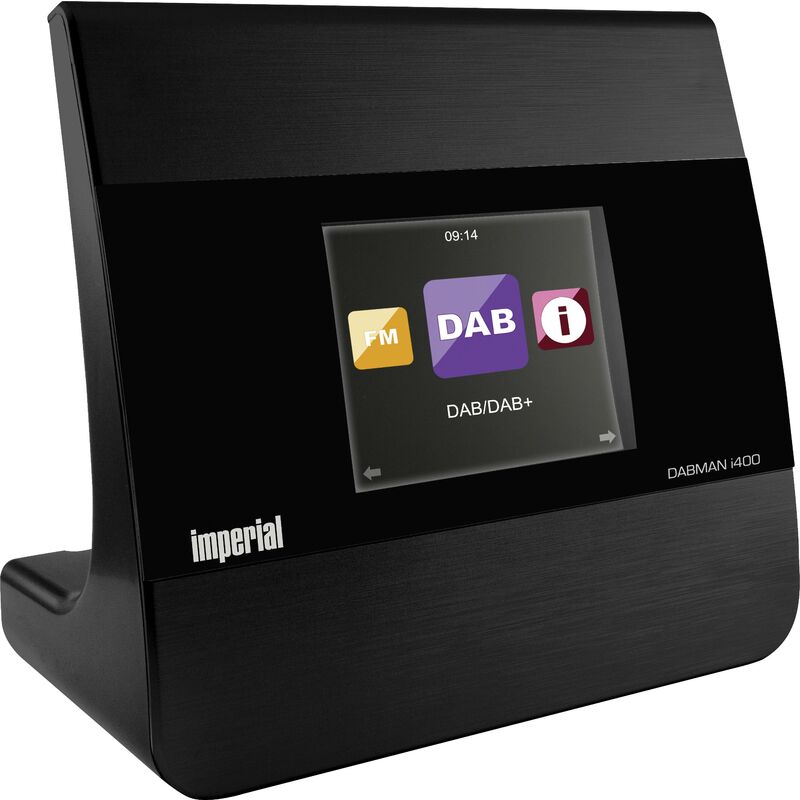 Imperial DABMAN i400 Adaptateur pour radio Internet DAB+, FM, Internet Bluetooth, DLNA, WiFi, radio internet compatible DLNA, multiroom noir S229891