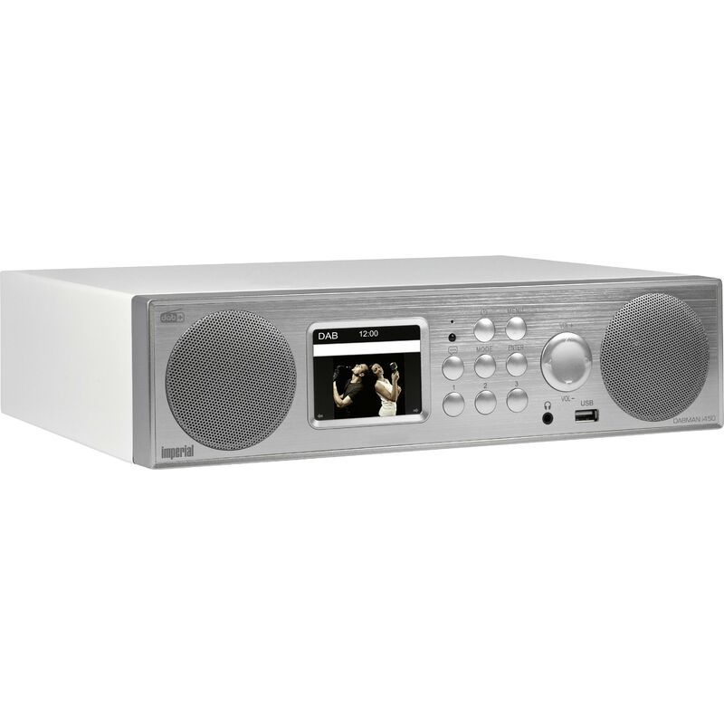 Imperial - dabman i450 Radio de cuisine Internet dab+, fm, Internet Bluetooth, aux, usb, WiFi, radio internet argent X767181