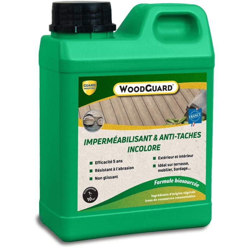 Anti Tache Bois Brut et Composite GUARD INDUSTRIE WoodGuard 1L