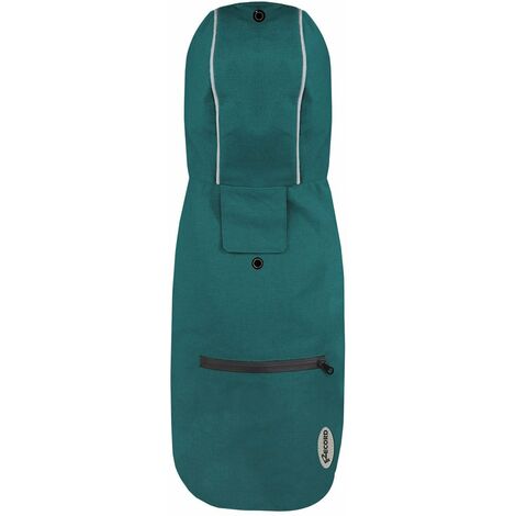 Impermeabile antivento con bande catarifrangenti sul cappuccio modello Diran per cani : 3XS - verde
