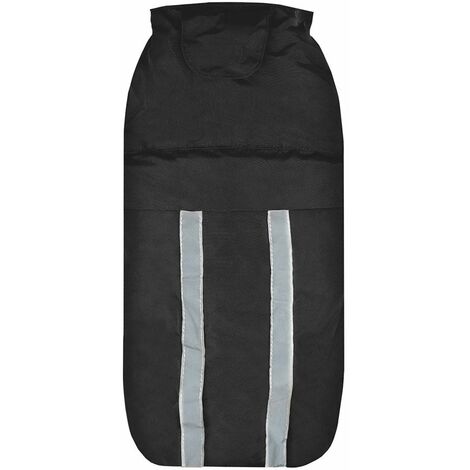 Impermeabile con bande catarinfrangenti formato tascabile modello Ginger per cani: XL - nero