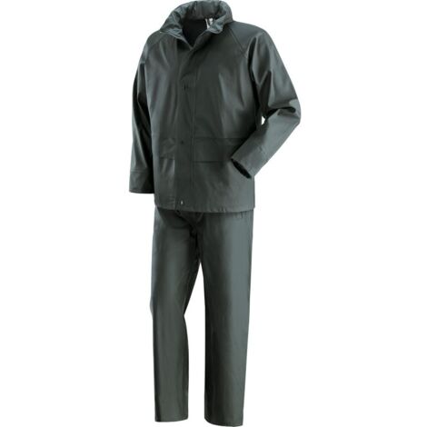 Impermeabile Giacca/Pantalone In Poliuretano Verde - tg.M colore verde