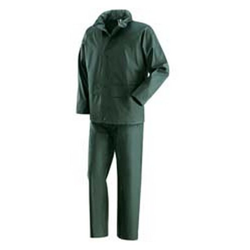 Image of Nextradeitalia - impermeabile giacca/pantalone in poliuretano verde - tg.l colore verde