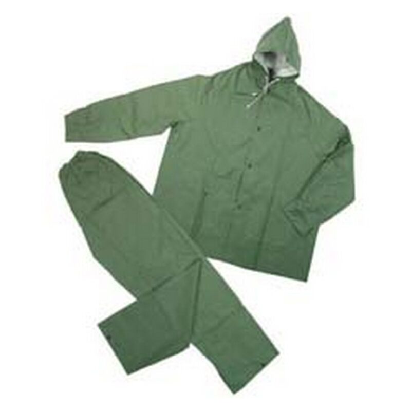 Image of Impermeabile Giacca/pantalone In Pvc Bispalmato Plp Verde - Tg. Xxxl