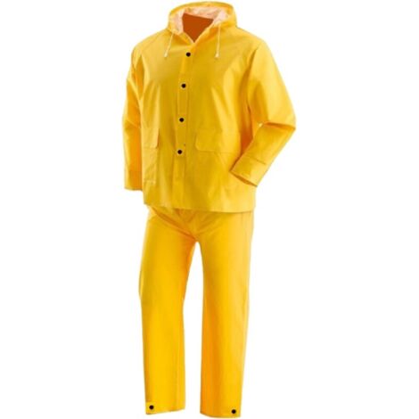Impermeabile Lavoro Pvc Pesante Completo Giallo L Maurer