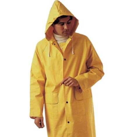 IMPERMEABILE LAVORO PVC PESANTE GIACCA GIALLO XXL MAURER