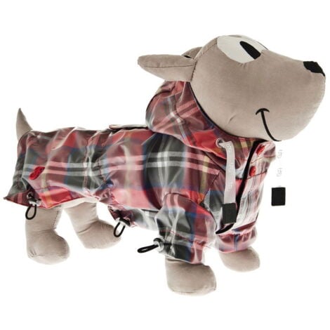FERRIBIELLA Impermeabile regolabile con elastico modello Favola fantasia Tartan per cani : 25 cm - TARTAN SCOZZESE