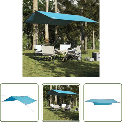 Impermeabile -  Telone da Campeggio Blu 360x294 cm Impermeabile