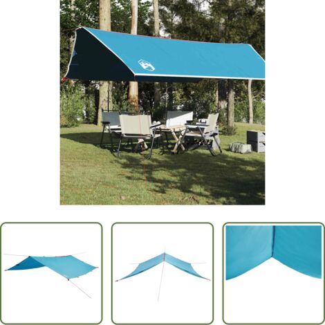 Impermeabile -  Telone da Campeggio Blu 500x294 cm Impermeabile