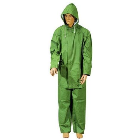 Impermeabili Giacca-Pantalone PVC Telati Verde Taglia xl