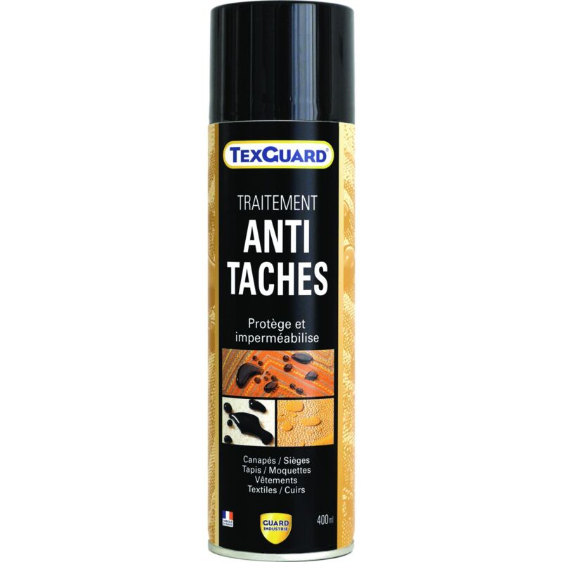 Anti tache TEXGUARD - aérosol - 400ml -Imperméabilisant antitache professionnel n°1 -hydro-oléofuge, incolore et invisible