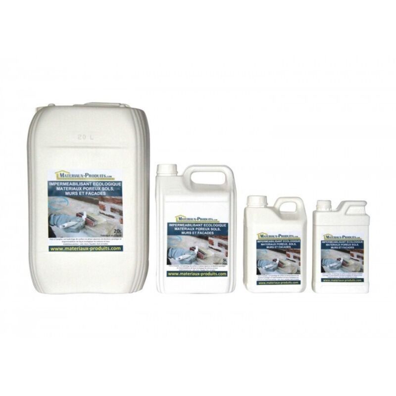 Imperméabilisant écologique matériaux poreux, sols, murs et façades - 5 L Blanc laiteux - MATPRO