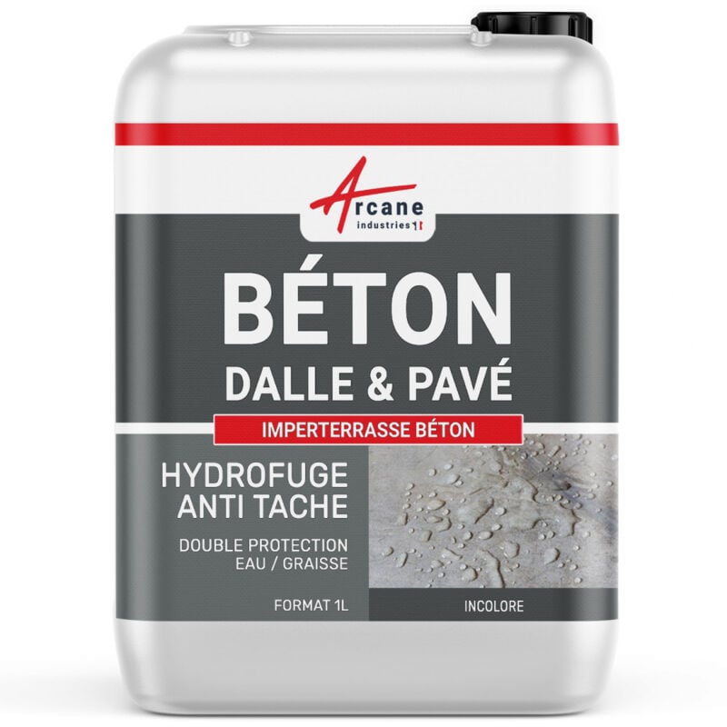 Arcane Industries - Imperméabilisant et anti taches terrasse pierre naturelles, pierres reconstituées phase aqueuse - 1 l (jusqu'à 5m²)