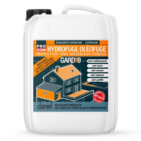 Imperméabilisant hydrofuge oléofuge anti tâches GARDA9 - Terrasse, sol, mur, façade, toiture, PROCOM  20 litres