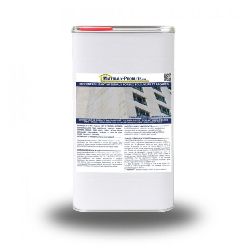 Imperméabilisant matériaux poreux sols, murs et facades - 5 l Incolore Matpro