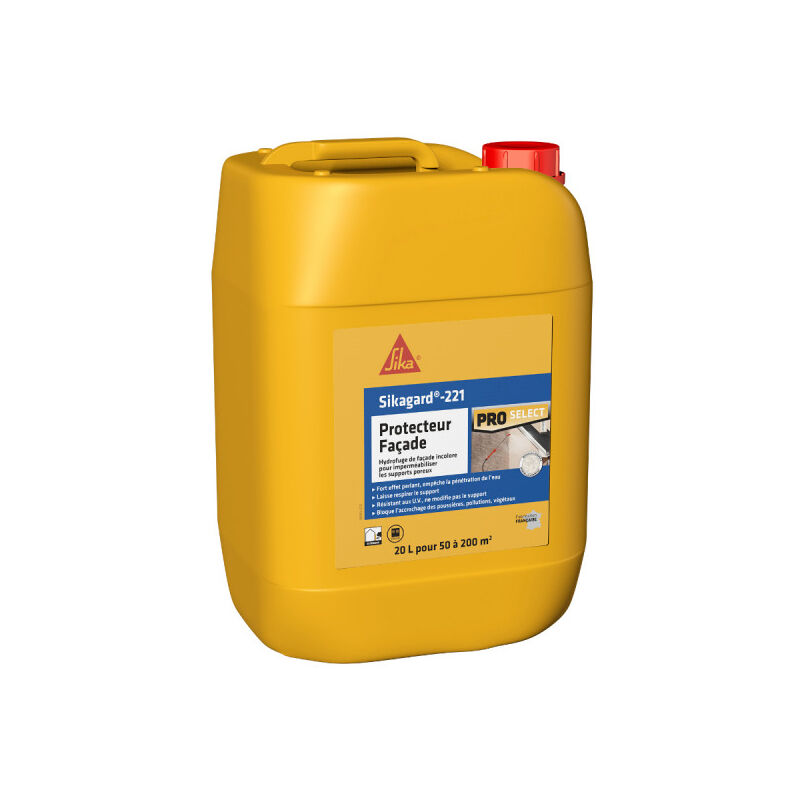 Gard 221 - Protection imperméabilisant hydrofuge façade Incolore Conditionnement: 20L - Sika