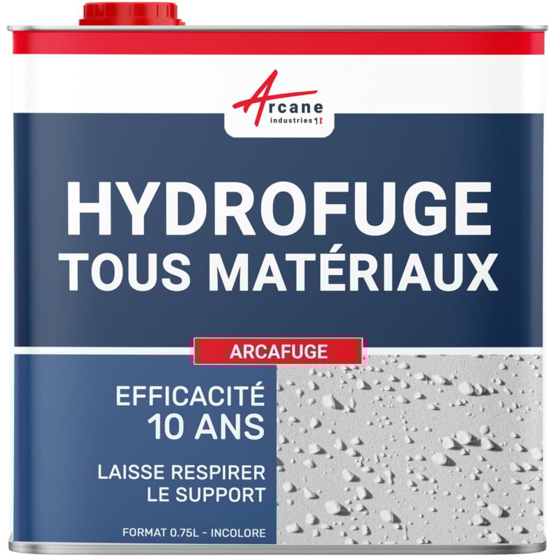 Imperméabilisant hydrofuge toiture, façade, béton poreux : ARCAFUGE - 0.75 L (jusqu'à 3.75 m²) - ARCANE INDUSTRIES